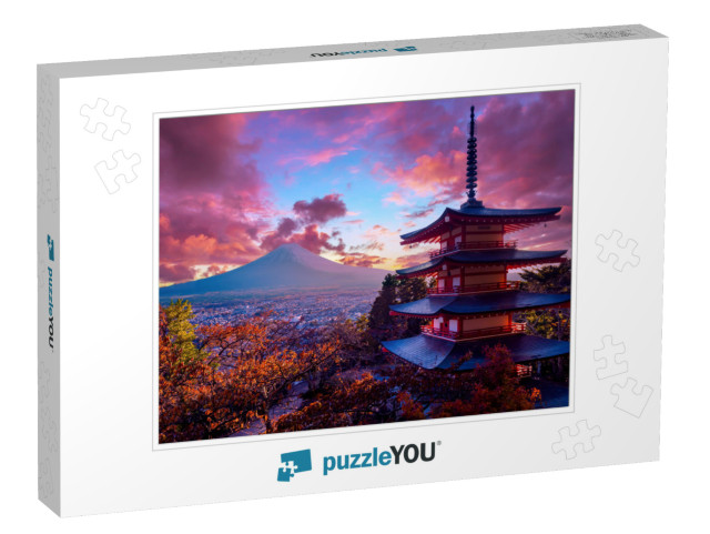 Japan Traditional Temple. Fujiyoshida City View. Japanese... Jigsaw Puzzle