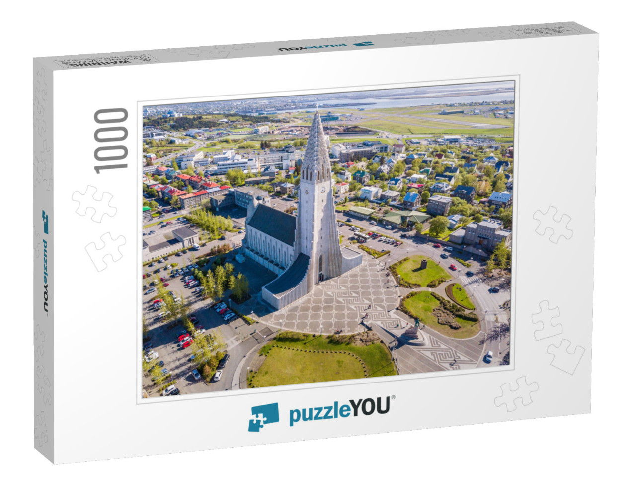 Modern Iceland Reykjavik Architecture. Aerial Photo. Reli... Jigsaw Puzzle with 1000 pieces