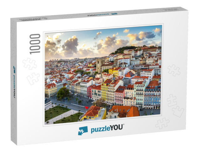 Lisbon Cityscape Panorama Alfama Portugal, Beautiful Euro... Jigsaw Puzzle with 1000 pieces