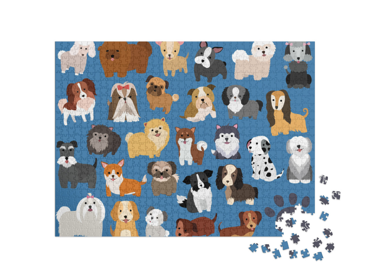 Cute Dog & Puppy Set... Jigsaw Puzzle with 1000 pieces