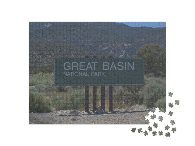 Sign At Entrance to Great Basin National Park in Nevada_6... Jigsaw Puzzle with 1000 pieces