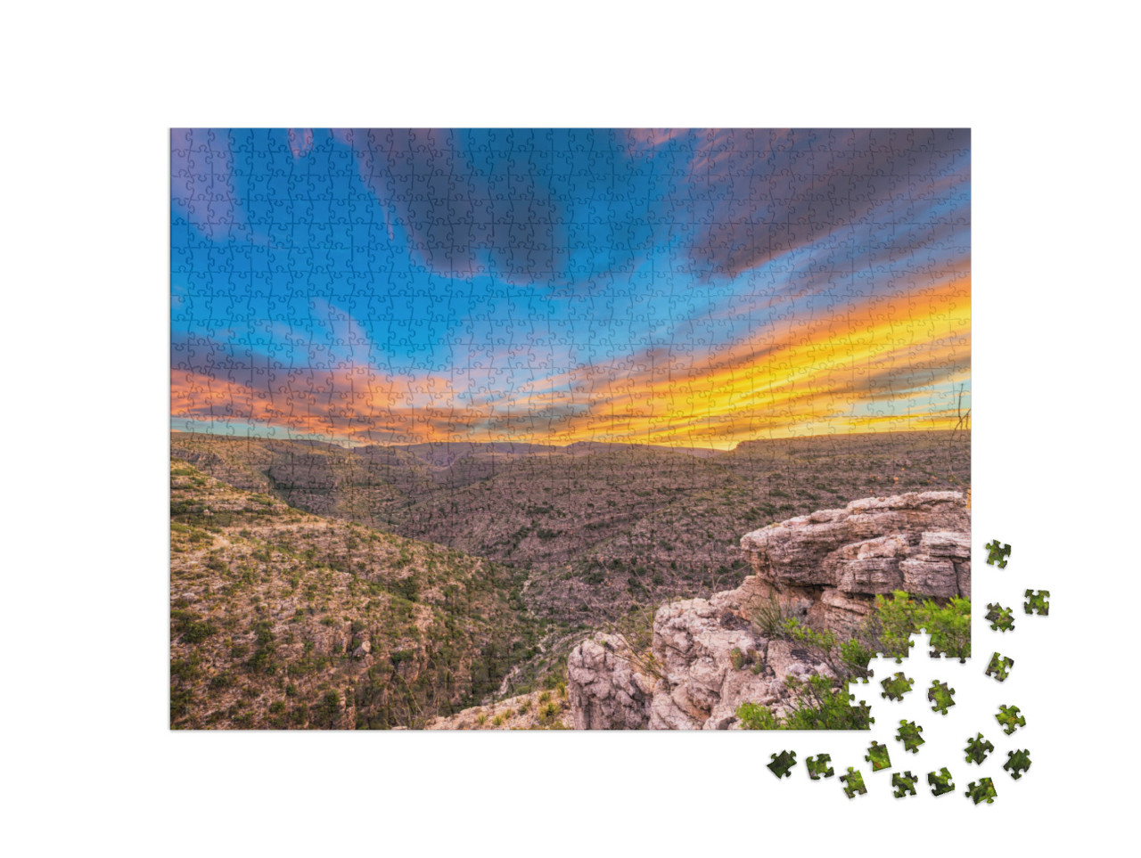 Carlsbad Cavern National Park, New Mexico, USA Overlooking... Jigsaw Puzzle with 1000 pieces