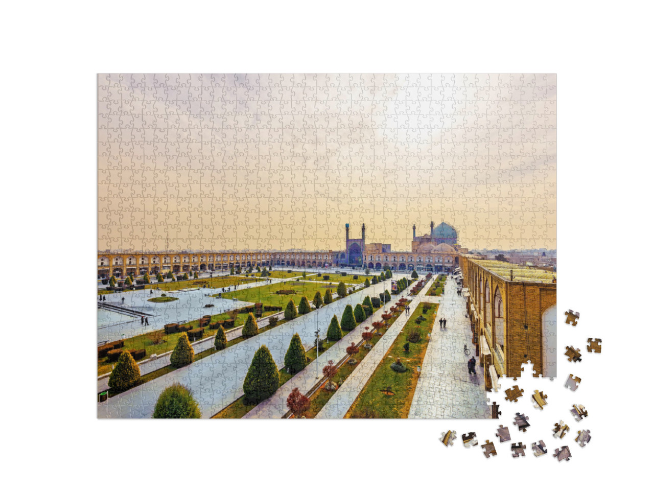 Imam Square Viewed from Ali Qapu in Isfahan, Iran. It is... Jigsaw Puzzle with 1000 pieces