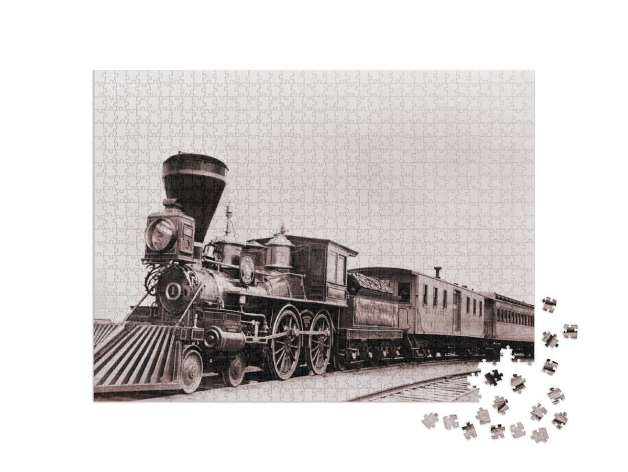 William Crooks a 1861 Locomotive of the Great Northern Ra... Jigsaw Puzzle with 1000 pieces