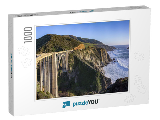 View from the Bixby Bridge Shore Line Near Big Sur... Jigsaw Puzzle with 1000 pieces