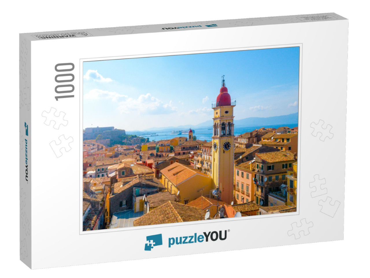 Panoramic View of Kerkyra, Capital of Corfu Island, Greec... Jigsaw Puzzle with 1000 pieces