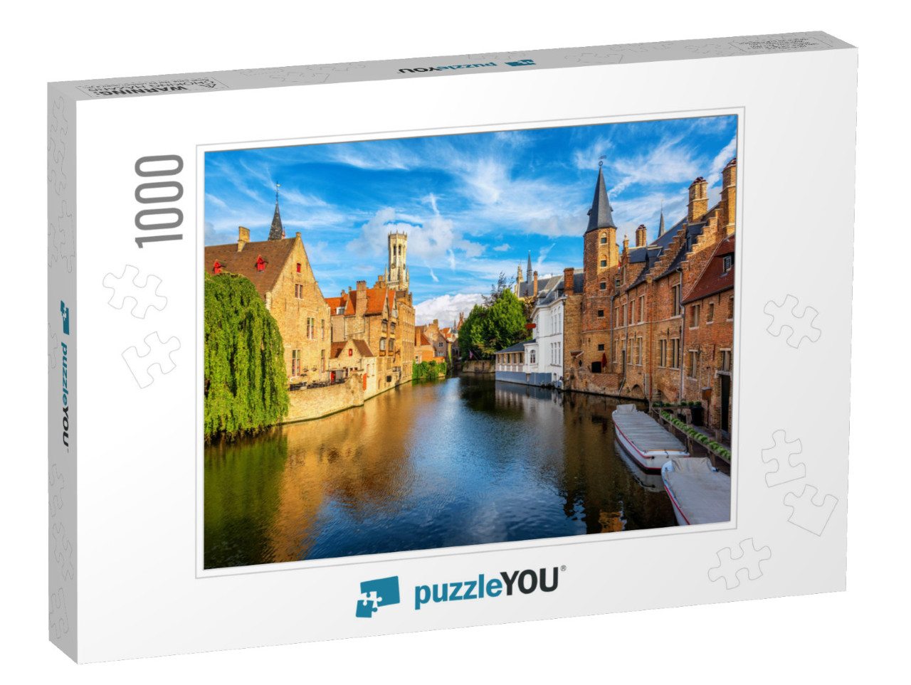 The Rozenhoedkaai Canal, Historical Brick Houses & the Be... Jigsaw Puzzle with 1000 pieces