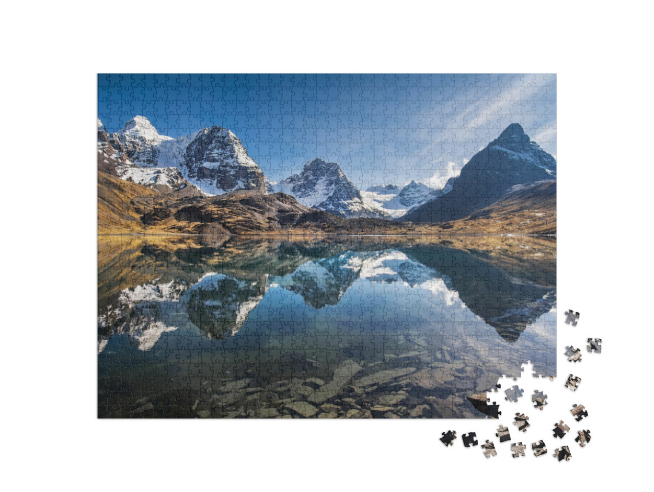 Mountain Scenery, Andes, Bolivia... Jigsaw Puzzle with 1000 pieces