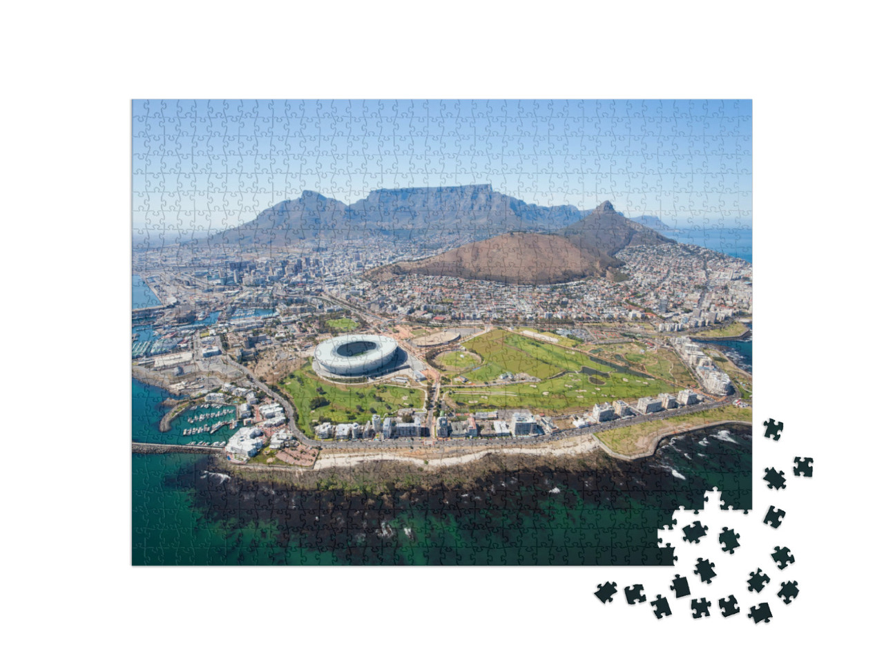 Overall Aerial View of Cape Town, South Africa... Jigsaw Puzzle with 1000 pieces