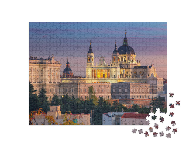 Madrid. Image of Madrid Skyline with Santa Maria La Real... Jigsaw Puzzle with 1000 pieces