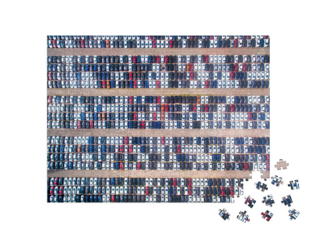 Aerial View of the Parking At the Motor Works... Jigsaw Puzzle with 500 pieces