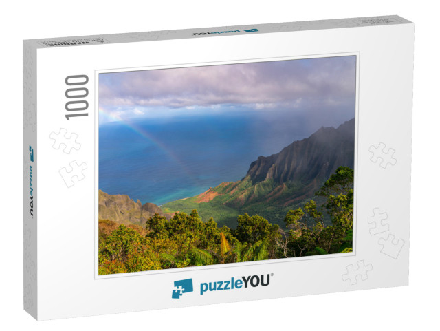 Napali Coast Kalalau Beach Overlook Kauai Island Hawaii U... Jigsaw Puzzle with 1000 pieces