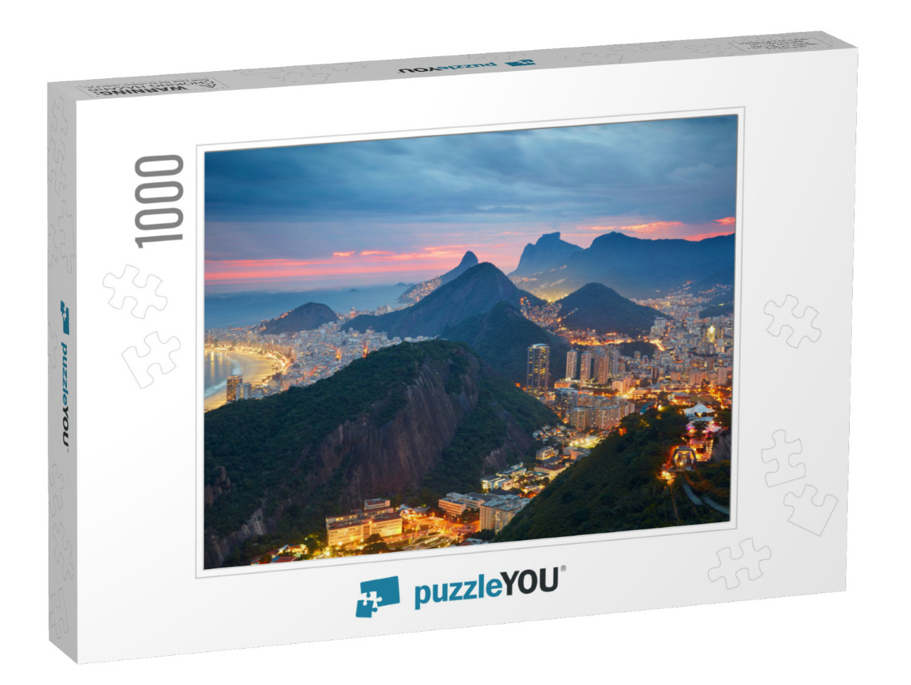 Night View of Rio De Janeiro, Brazil... Jigsaw Puzzle with 1000 pieces