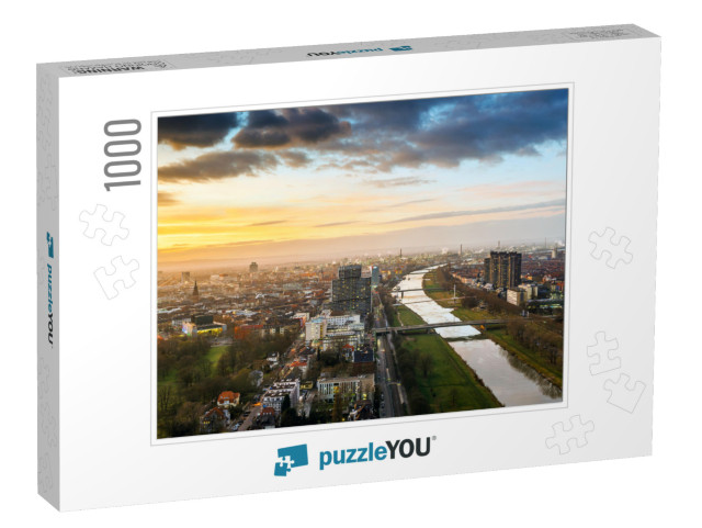 Mannheim Ludwigshafen Skyline, Germany... Jigsaw Puzzle with 1000 pieces