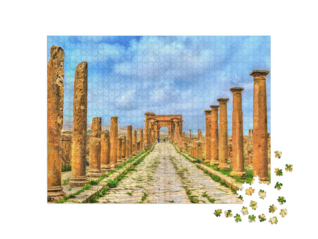 Timgad, Ruins of a Roman-Berber City, UNESCO Heritage in... Jigsaw Puzzle with 1000 pieces