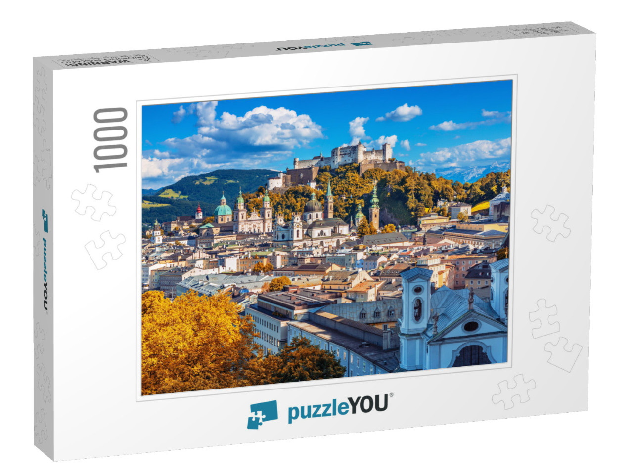 Beautiful View on Salzburg Skyline with Festung Hohensalz... Jigsaw Puzzle with 1000 pieces