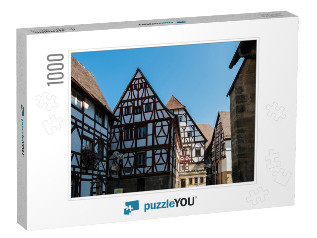 Half-Timbered Houses At the Kirschgarten in Mainz Rhinela... Jigsaw Puzzle with 1000 pieces