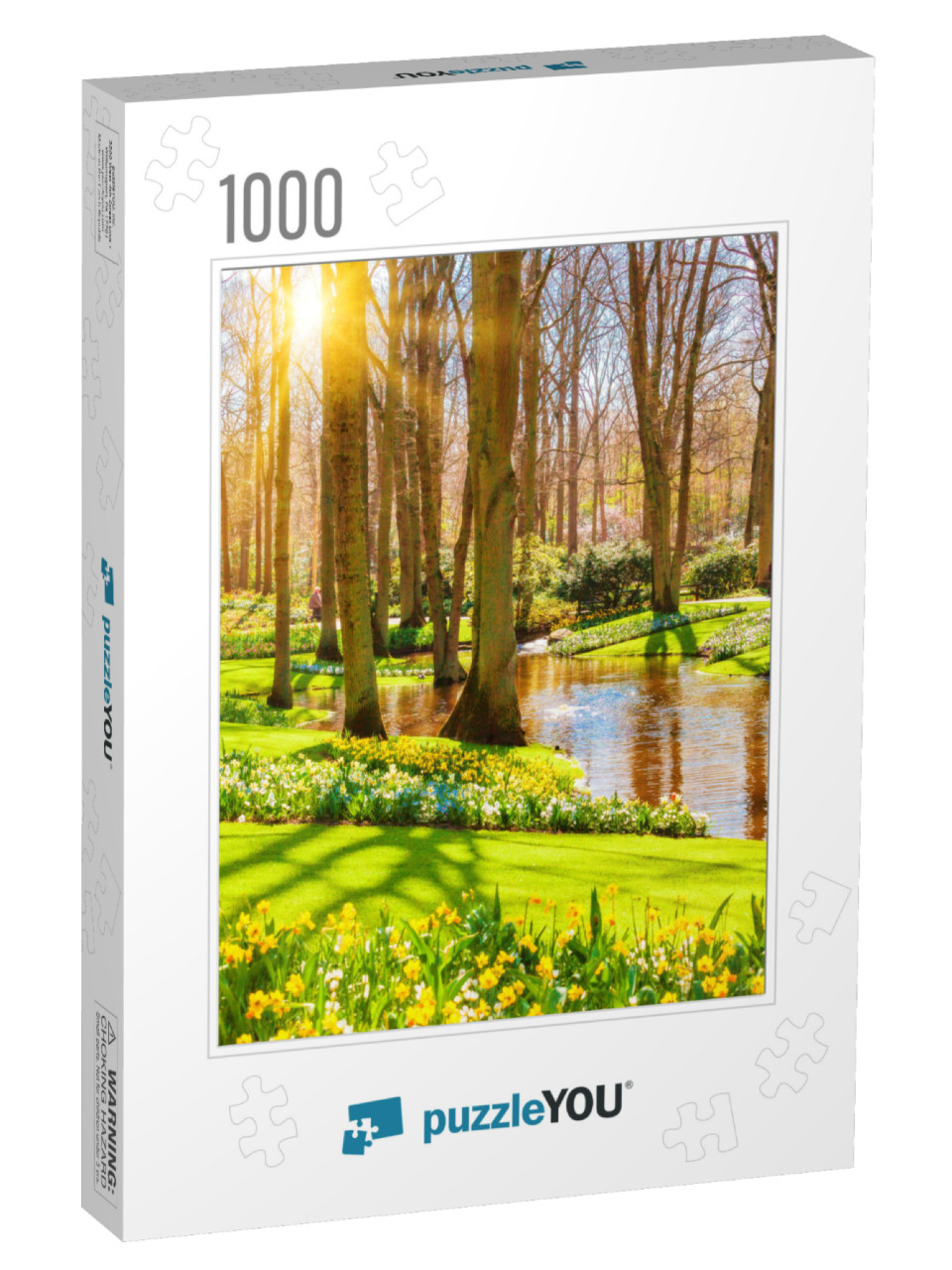 Spring Landscape. Sun Rays Shining on a Meadow Flowers. G... Jigsaw Puzzle with 1000 pieces