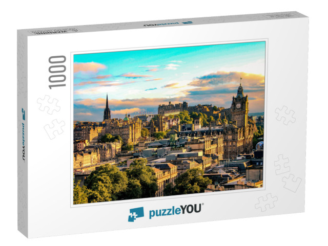 Edinburgh Skyline Seen from Calton Hill, Scotland... Jigsaw Puzzle with 1000 pieces