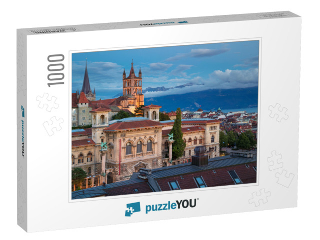 City of Lausanne. Cityscape Image of Downtown Lausanne, S... Jigsaw Puzzle with 1000 pieces