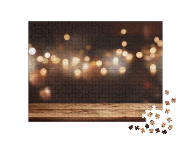 Festive Background with Light Spots & Bokeh in Front of a... Jigsaw Puzzle with 1000 pieces