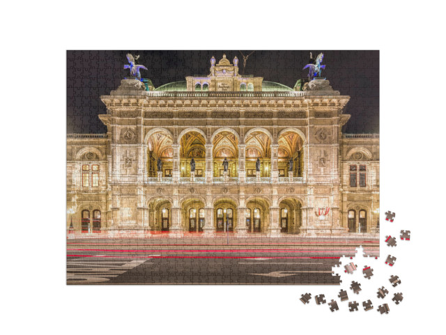 Vienna State Opera At Night, Vienna, Austria... Jigsaw Puzzle with 1000 pieces