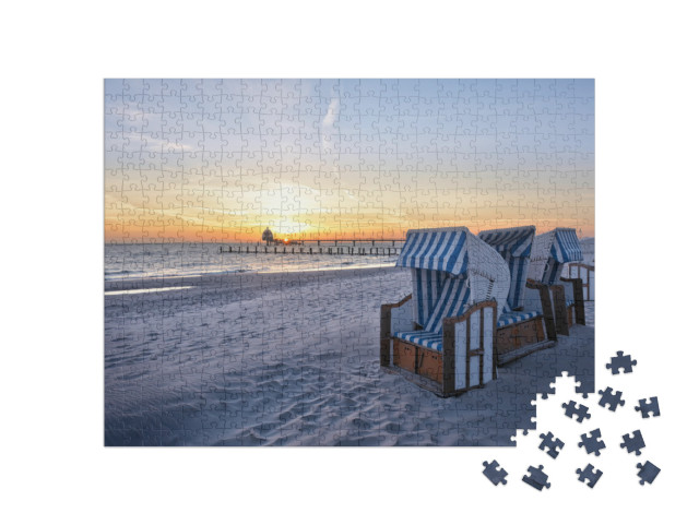 Beach of the Baltic Sea Resort Zingst... Jigsaw Puzzle with 500 pieces