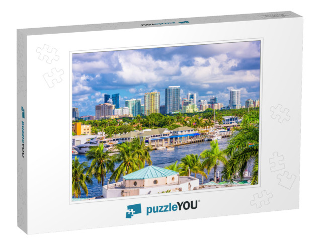 Fort Lauderdale, Florida, USA Skyline... Jigsaw Puzzle