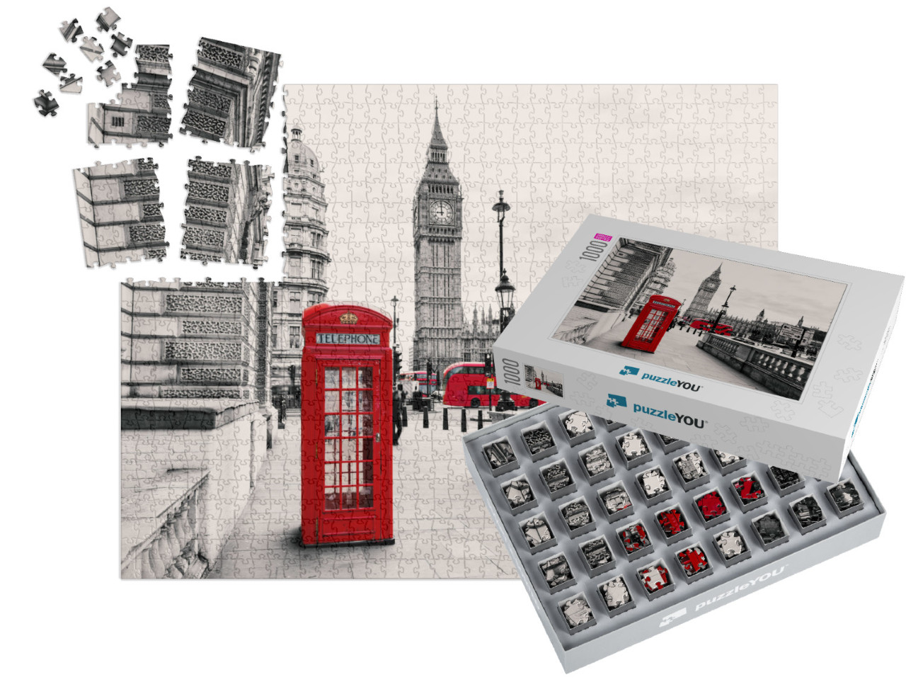 Red Telephone Booth in London... | SMART SORTED® | Jigsaw Puzzle with 1000 pieces