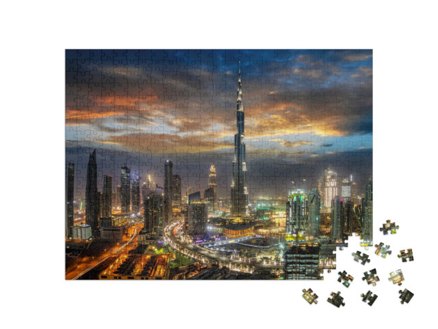 View to Dubai Business Bay with the Various Skyscrapers &... Jigsaw Puzzle with 500 pieces