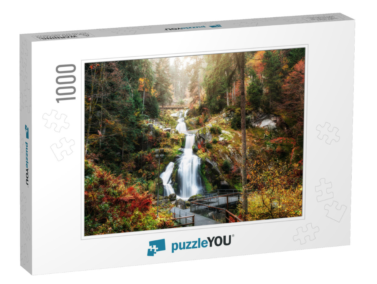 Beautiful Waterfall in the Black Forest in Triberg German... Jigsaw Puzzle with 1000 pieces