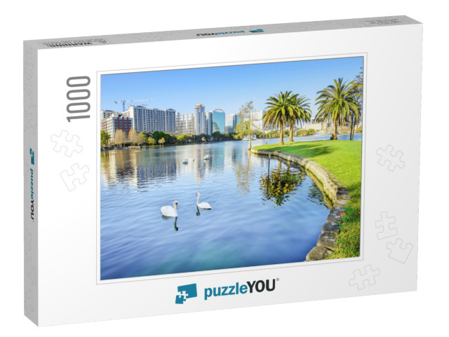 Orlando. Located in Lake Eola Park, Orlando, Florida, Usa... Jigsaw Puzzle with 1000 pieces