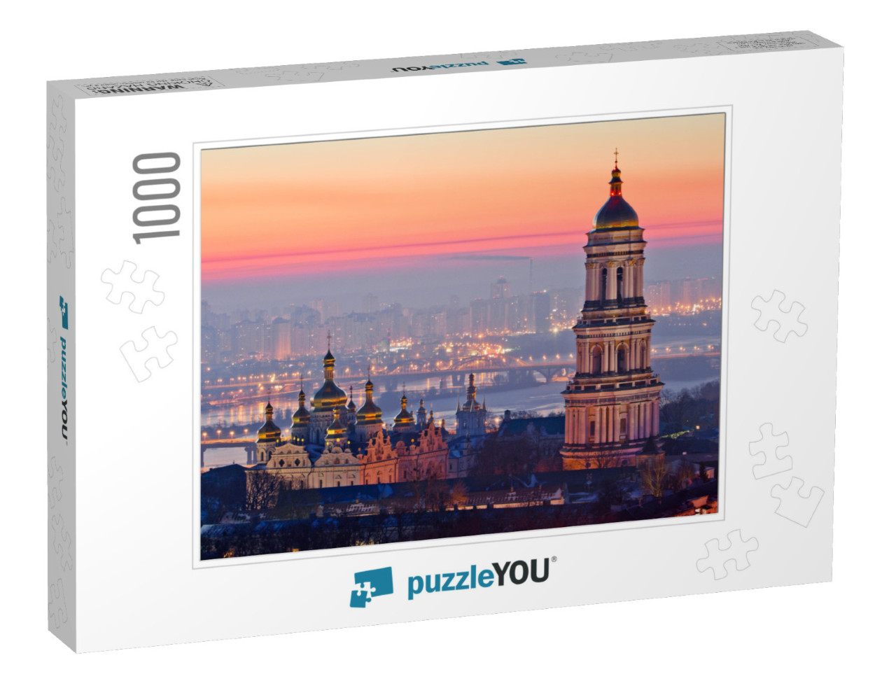 Aerial View At Sunrise of the Kiev-Pechersk Lavra - One o... Jigsaw Puzzle with 1000 pieces