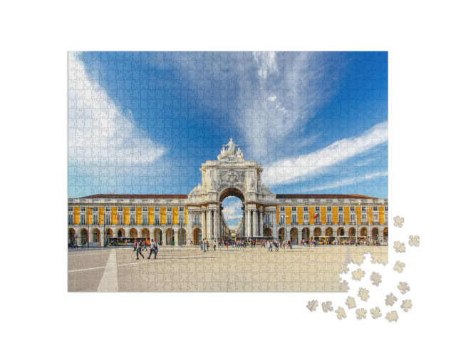 Famous Arch At the Praca Do Comercio, Lisbon, Portugal... Jigsaw Puzzle with 1000 pieces