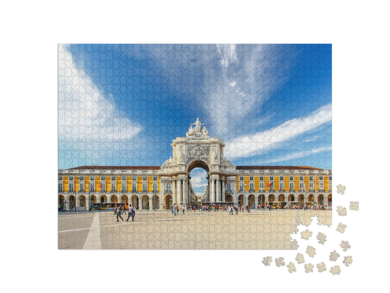 Famous Arch At the Praca Do Comercio, Lisbon, Portugal... Jigsaw Puzzle with 1000 pieces