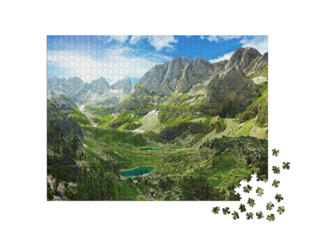 Amazing View of Mountain Lakes in Albanian Alps... Jigsaw Puzzle with 1000 pieces