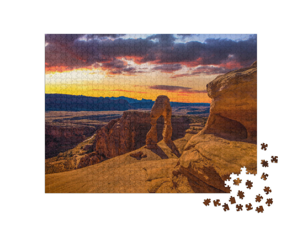 Beautiful Sunset Image Taken At Arches National Park in U... Jigsaw Puzzle with 1000 pieces