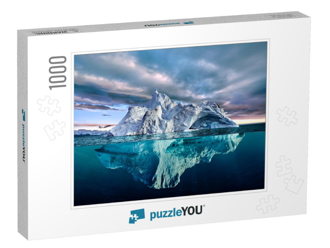 Iceberg with Above & Underwater View Taken in Greenland... Jigsaw Puzzle with 1000 pieces