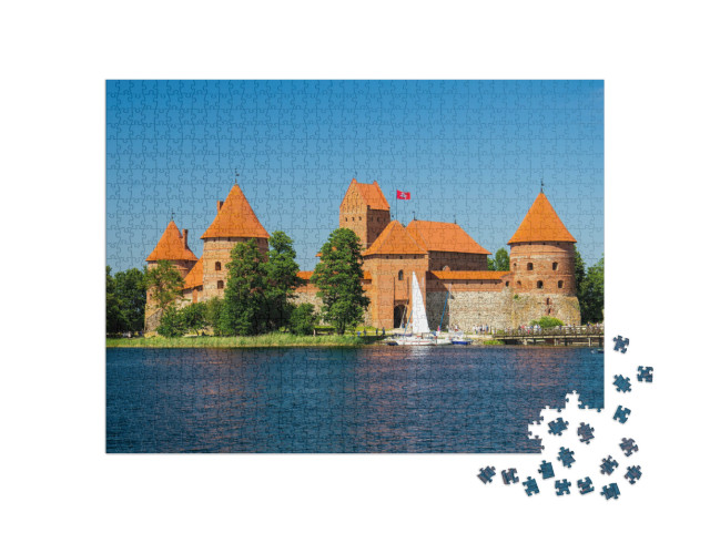 Medieval Gothic Trakai Island Castle with Stone Walls & T... Jigsaw Puzzle with 1000 pieces