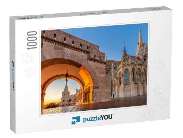 Budapest, Hungary - North Gate of the Fishermans Bastion... Jigsaw Puzzle with 1000 pieces