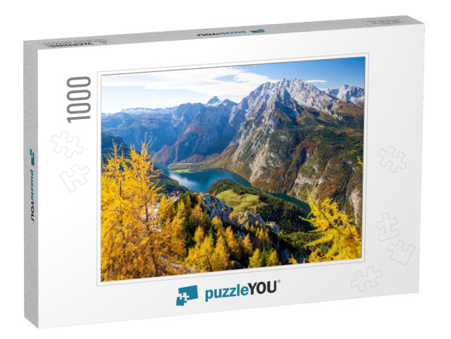 View on Watzmann Mountain & Koenigssee Lake from Jenner M... Jigsaw Puzzle with 1000 pieces