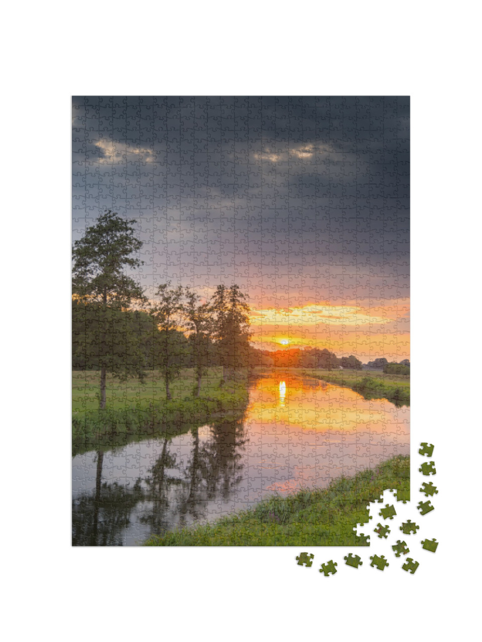 Sunset At the Spree Forest... Jigsaw Puzzle with 1000 pieces