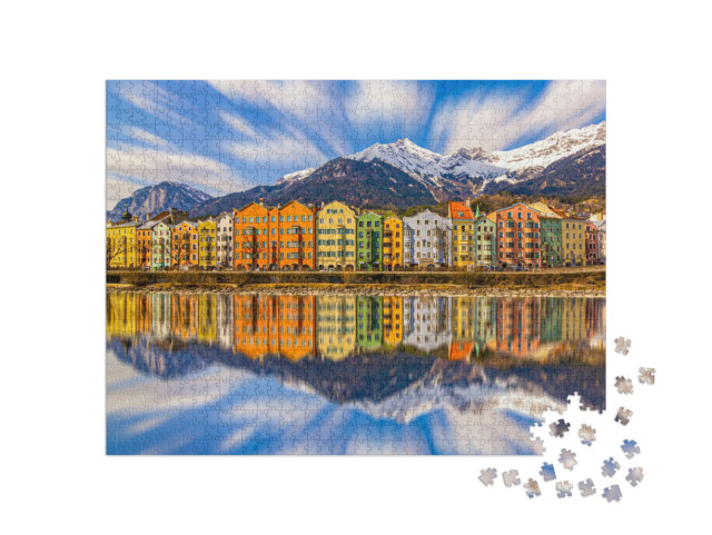 Innsbruck, Austria Town with Colorful Houses... Jigsaw Puzzle with 1000 pieces