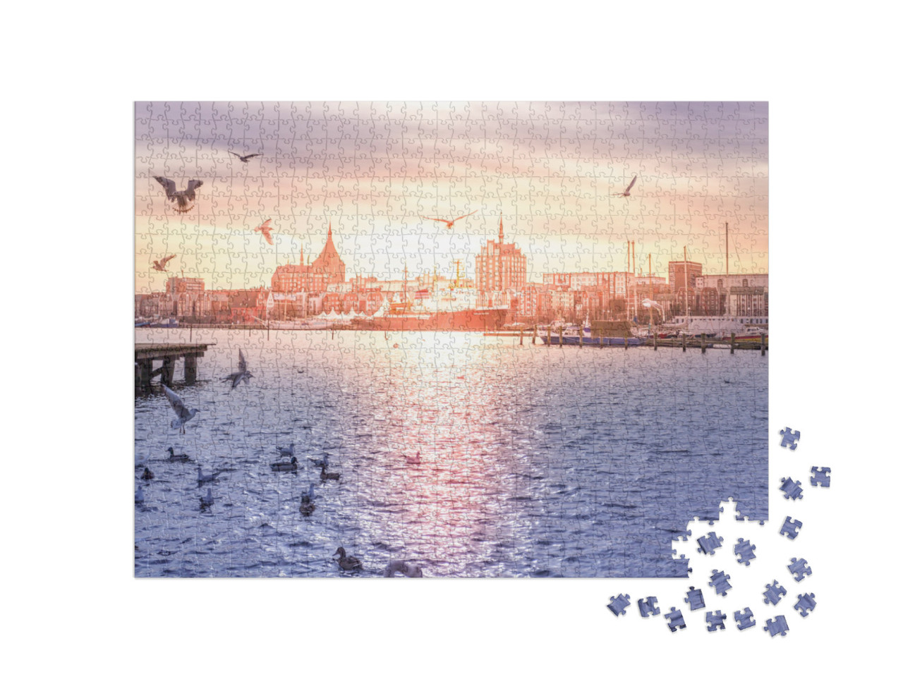 Rostock in the Morning, Germany... Jigsaw Puzzle with 1000 pieces