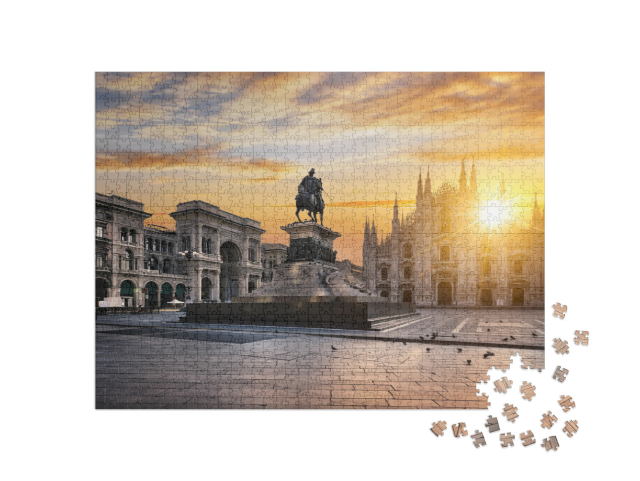 Duomo At Sunrise, Milan, Europe... Jigsaw Puzzle with 1000 pieces