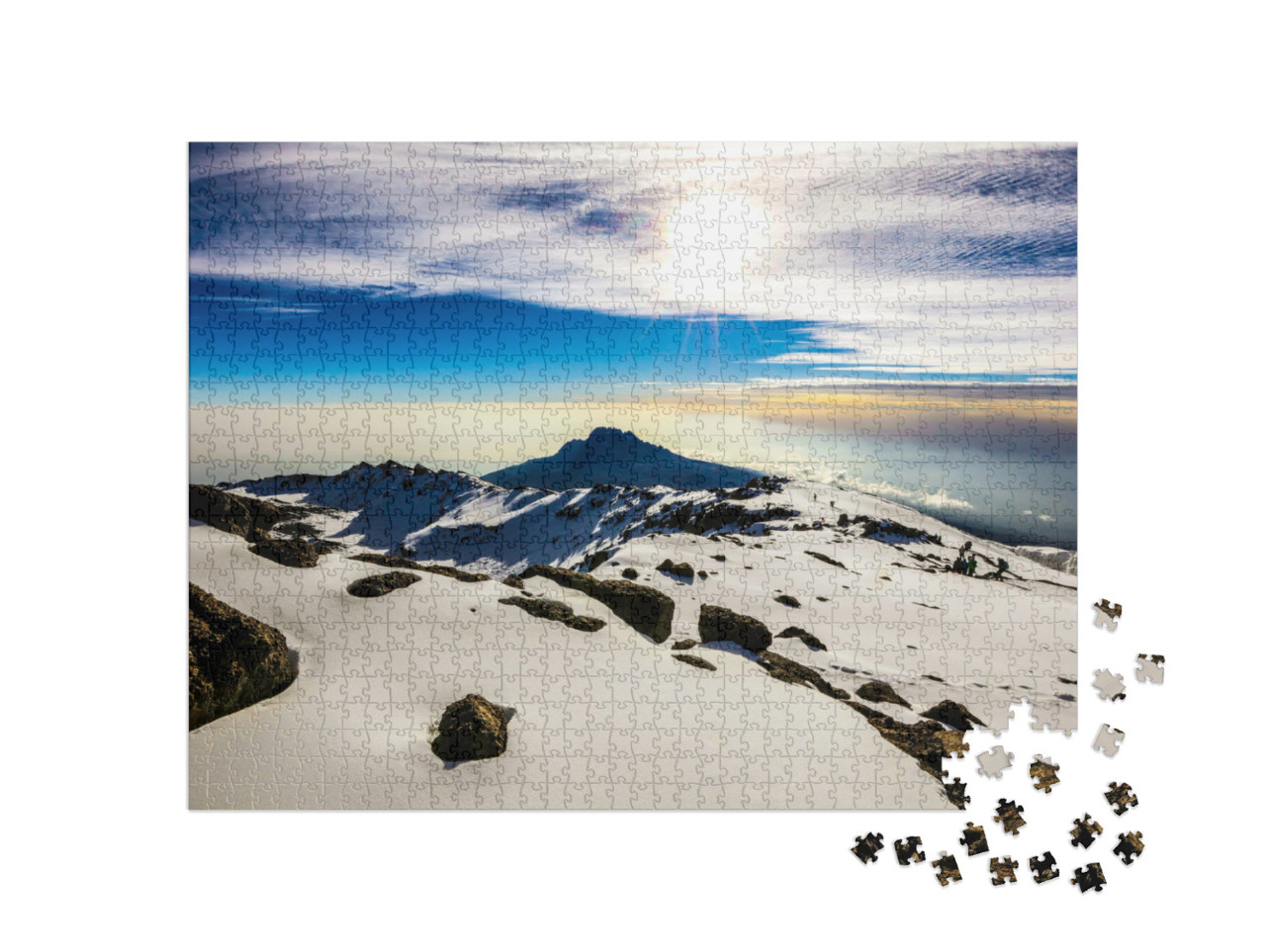 Snow, Ice & Glaciers on Top of Mount Kilimanjaro At Sunri... Jigsaw Puzzle with 1000 pieces