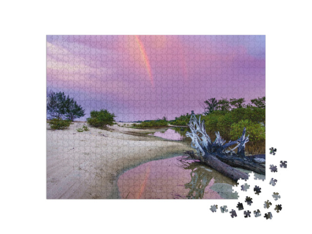 Dramatic Storm Sky Above Indian Ocean from Beaches of Moz... Jigsaw Puzzle with 1000 pieces