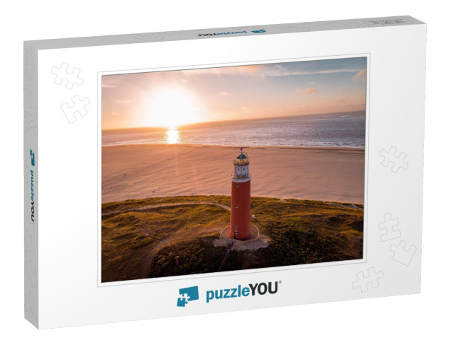 Texel Lighthouse During Sunset Netherlands Dutch Island T... Jigsaw Puzzle