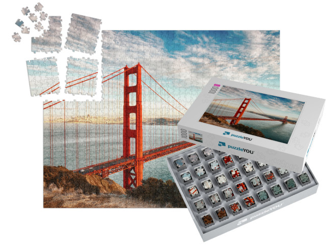 Famous Golden Gate Bridge, San Francisco At Night, Usa... | SMART SORTED® | Jigsaw Puzzle with 1000 pieces