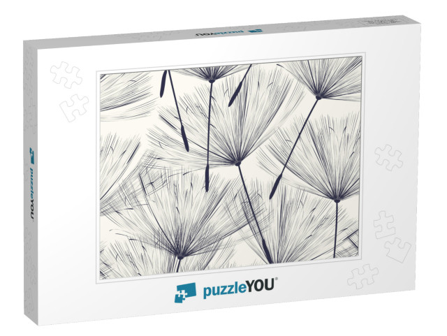 Seamless Pattern Design with Flying Dandelion Seeds... Jigsaw Puzzle